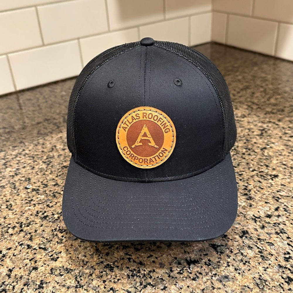 Aztec Roofing Corporation Richardson Model 112 Trucker Hat Snapback Black